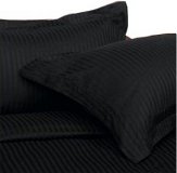 100% COTTON SATEEN King 3pc. DUVET SET Black 